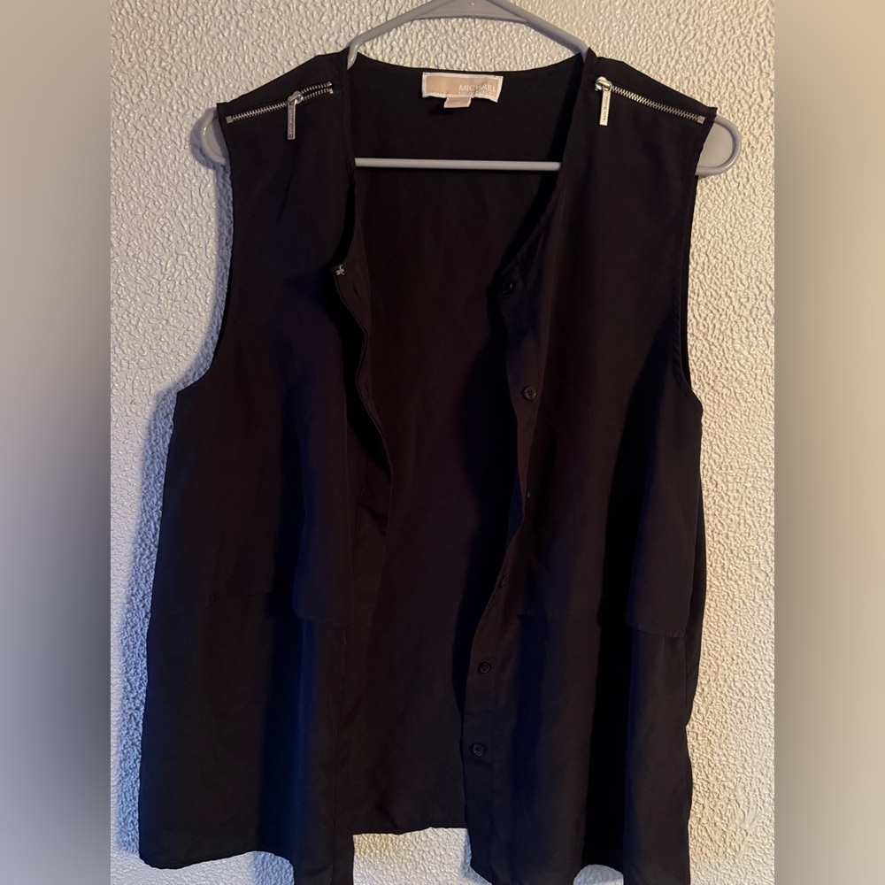 Michael Kors Black Sleeveless Top